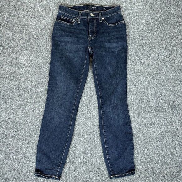 Lucky Brand‎ Jeans Womens 2/26 Blue 27x26 Ava Mid Rise Skinny Stretch Button Fly - Picture 1 of 8
